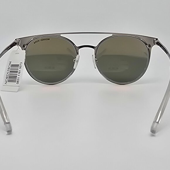Michael Kors MK1030 113725 Grayton Silver Frame Teal Mirror Aviator Sunglasses - Picture 4 of 14